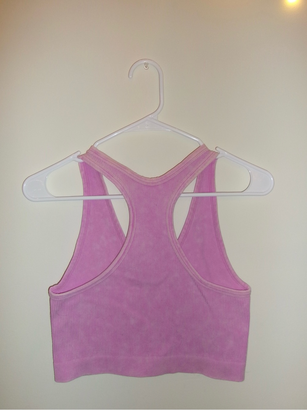 Pink Ribbed V-Neck Tank - Picture 2 of 3